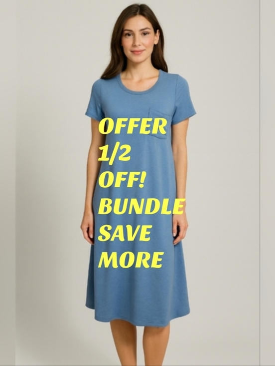 LuLaRoe Dresses & Skirts - 🧨 Lularoe Heathered Blue Carly Hi-lo T-shirt Dress